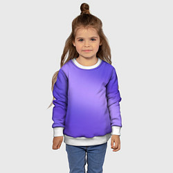 Свитшот детский Color purple gradient, цвет: 3D-белый — фото 2