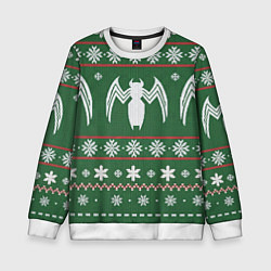 Свитшот детский Рождественский свитер Венома, цвет: 3D-белый