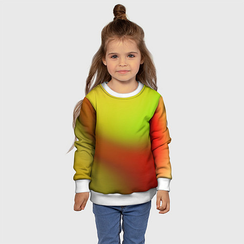 Детский свитшот Color multicolored gradient / 3D-Белый – фото 4