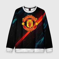 Детский свитшот Манчестер Юнайтед абстракция