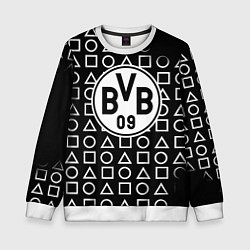 Детский свитшот Borussia геометрия черно белая