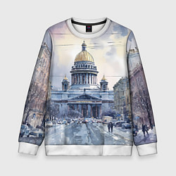 Детский свитшот Санкт-Петербург зимний город