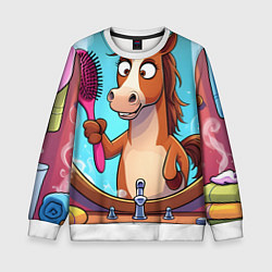 Детский свитшот Лошадка с расческой