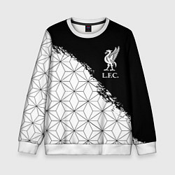 Свитшот детский Liverpool краски текстура геометрия, цвет: 3D-белый
