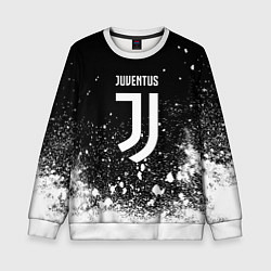 Детский свитшот Ювентус всплеск белых красок
