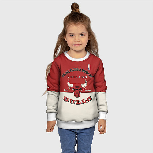 Детский свитшот NBA Bulls Vintage / 3D-Белый – фото 4