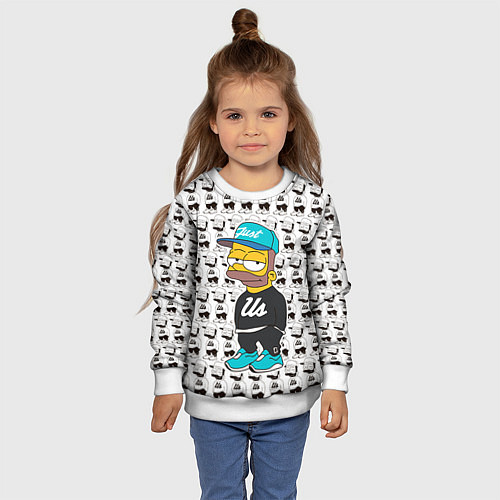 Детский свитшот Bart Just Us / 3D-Белый – фото 4