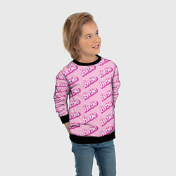 Свитшот детский Barbie Pattern, цвет: 3D-черный — фото 2