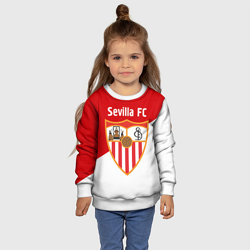 Детский свитшот Sevilla FC / 3D-Белый – фото 4