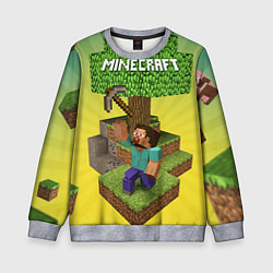 Свитшот детский Minecraft Tree, цвет: 3D-меланж