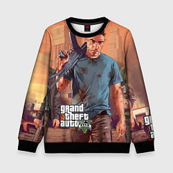 Свитшот детский GTA 5: Gangsta, цвет: 3D-черный