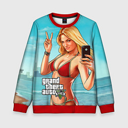 Свитшот детский GTA 5: Selfie Girl, цвет: 3D-красный