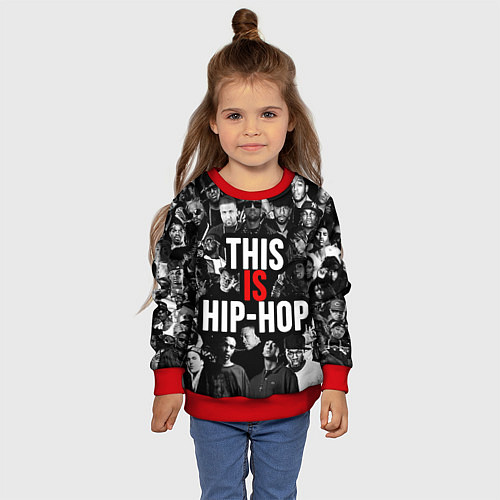 Детский свитшот This is hip-hop / 3D-Красный – фото 4