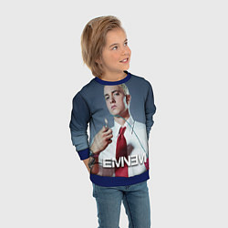 Свитшот детский Eminem Fire, цвет: 3D-синий — фото 2