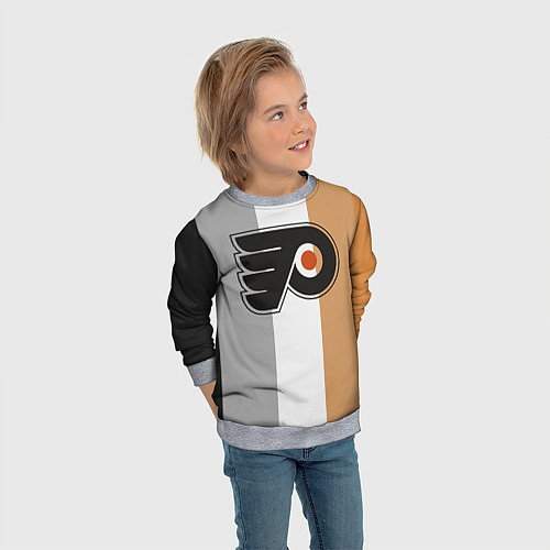 Детский свитшот Philadelphia Flyers / 3D-Меланж – фото 3