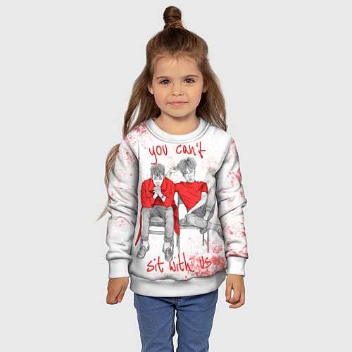 Детский свитшот Big Bang: Sit with us / 3D-Белый – фото 4