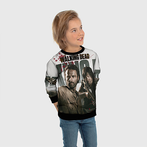 Детский свитшот Walking Hunters / 3D-Черный – фото 3