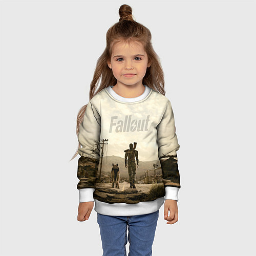 Детский свитшот Fallout City / 3D-Белый – фото 4