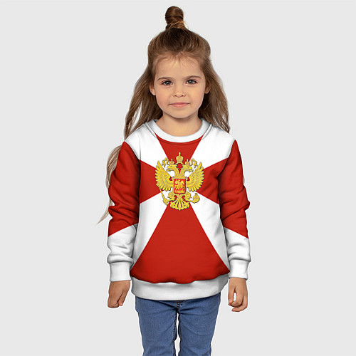 Детский свитшот Флаг ВВ / 3D-Белый – фото 4