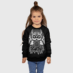 Свитшот детский BMTH Owl, цвет: 3D-черный — фото 2