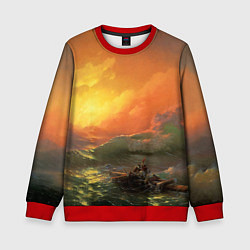 Свитшот детский Айвазовский - 9 Вал, цвет: 3D-красный