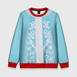 Свитшот детский Снегурочка, цвет: 3D-красный