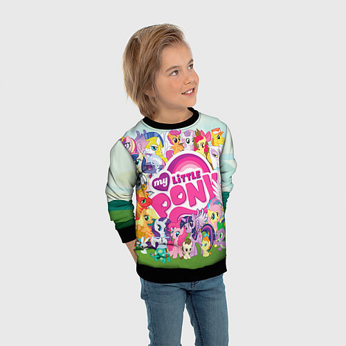 Детский свитшот My Little Pony / 3D-Черный – фото 3