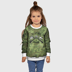 Свитшот детский Hunting & Fishing, цвет: 3D-белый — фото 2