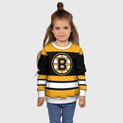 Свитшот детский Boston Bruins, цвет: 3D-белый — фото 2