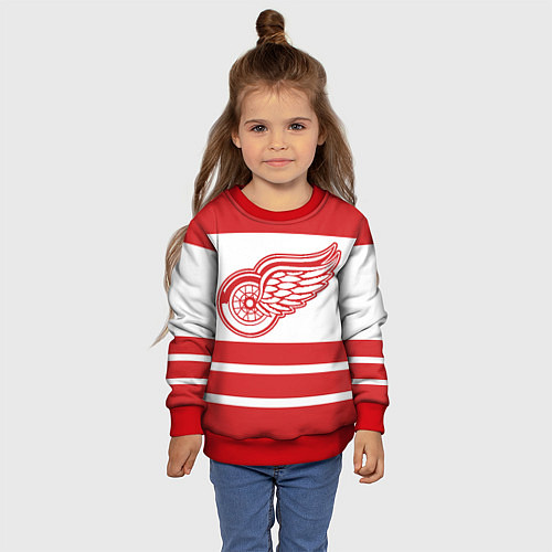 Детский свитшот Detroit Red Wings / 3D-Красный – фото 4