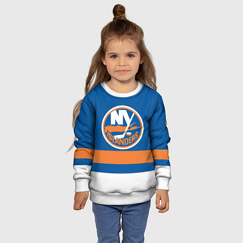 Детский свитшот New York Islanders / 3D-Белый – фото 4