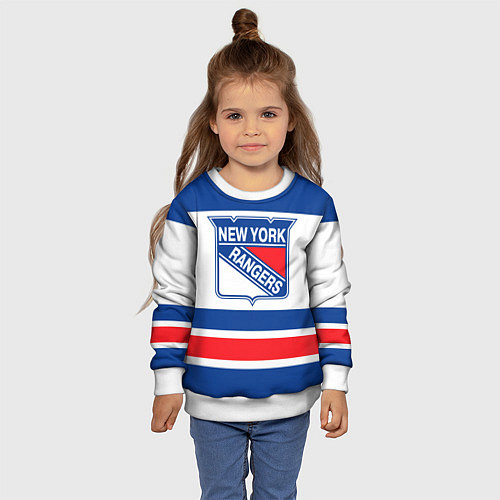 Детский свитшот New York Rangers / 3D-Белый – фото 4