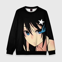 Свитшот детский Black Rock Shooter - глаза Мато Курои, цвет: 3D-черный
