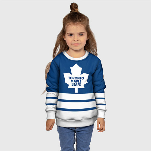 Детский свитшот Toronto Maple Leafs / 3D-Белый – фото 4