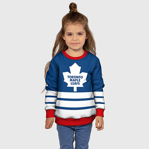 Детский свитшот Toronto Maple Leafs / 3D-Красный – фото 4