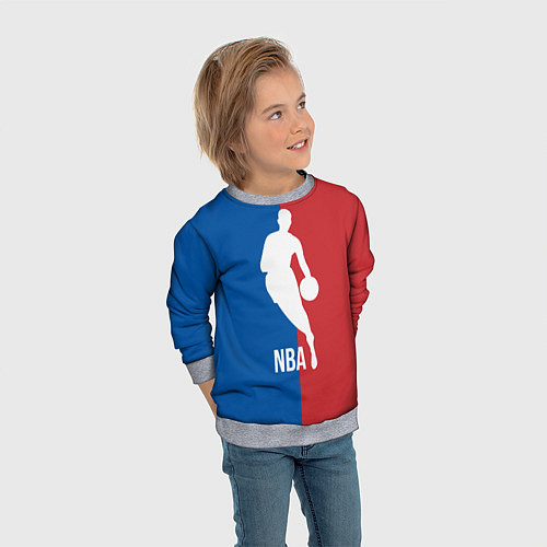 Детский свитшот Эмблема NBA / 3D-Меланж – фото 3