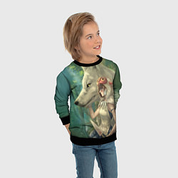 Свитшот детский Принцесса и волк, цвет: 3D-черный — фото 2