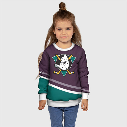 Детский свитшот Anaheim Ducks Selanne / 3D-Белый – фото 4