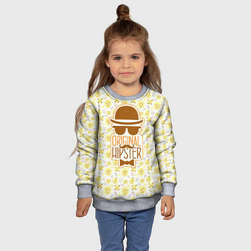 Детский свитшот Original Hipster / 3D-Меланж – фото 4
