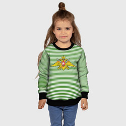 Свитшот детский Тельняшка ПВ РФ, цвет: 3D-черный — фото 2