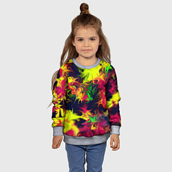 Свитшот детский Кислотный взрыв, цвет: 3D-меланж — фото 2