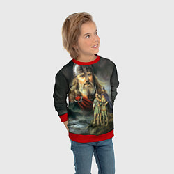 Свитшот детский Богатырь Руси, цвет: 3D-красный — фото 2
