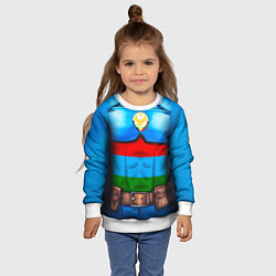 Свитшот детский Капитан Дагестан, цвет: 3D-белый — фото 2