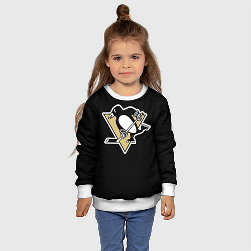 Детский свитшот Pittsburgh Penguins: Crosby / 3D-Белый – фото 4