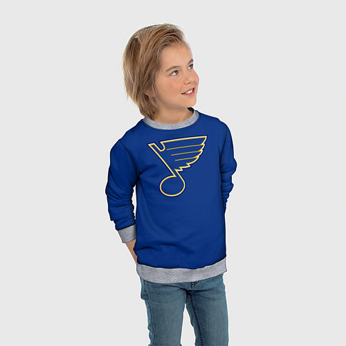 Детский свитшот St Louis Blues: Tarasenko 91 / 3D-Меланж – фото 3