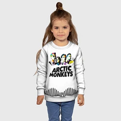 Свитшот детский Arctic Monkeys: Music Wave, цвет: 3D-белый — фото 2