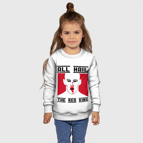 Детский свитшот The Red King / 3D-Белый – фото 4
