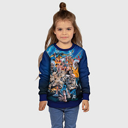 Свитшот детский Iron Maiden: Skeletons, цвет: 3D-синий — фото 2