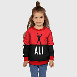 Свитшот детский Ali Boxing, цвет: 3D-красный — фото 2