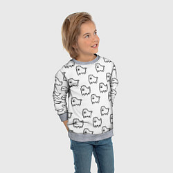 Свитшот детский Undertale Annoying dog white, цвет: 3D-меланж — фото 2